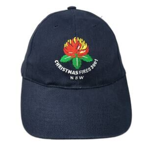 Christmas Fires 2001 NSW Strapback Baseball Cap Blue One Size Embroidered Cash's